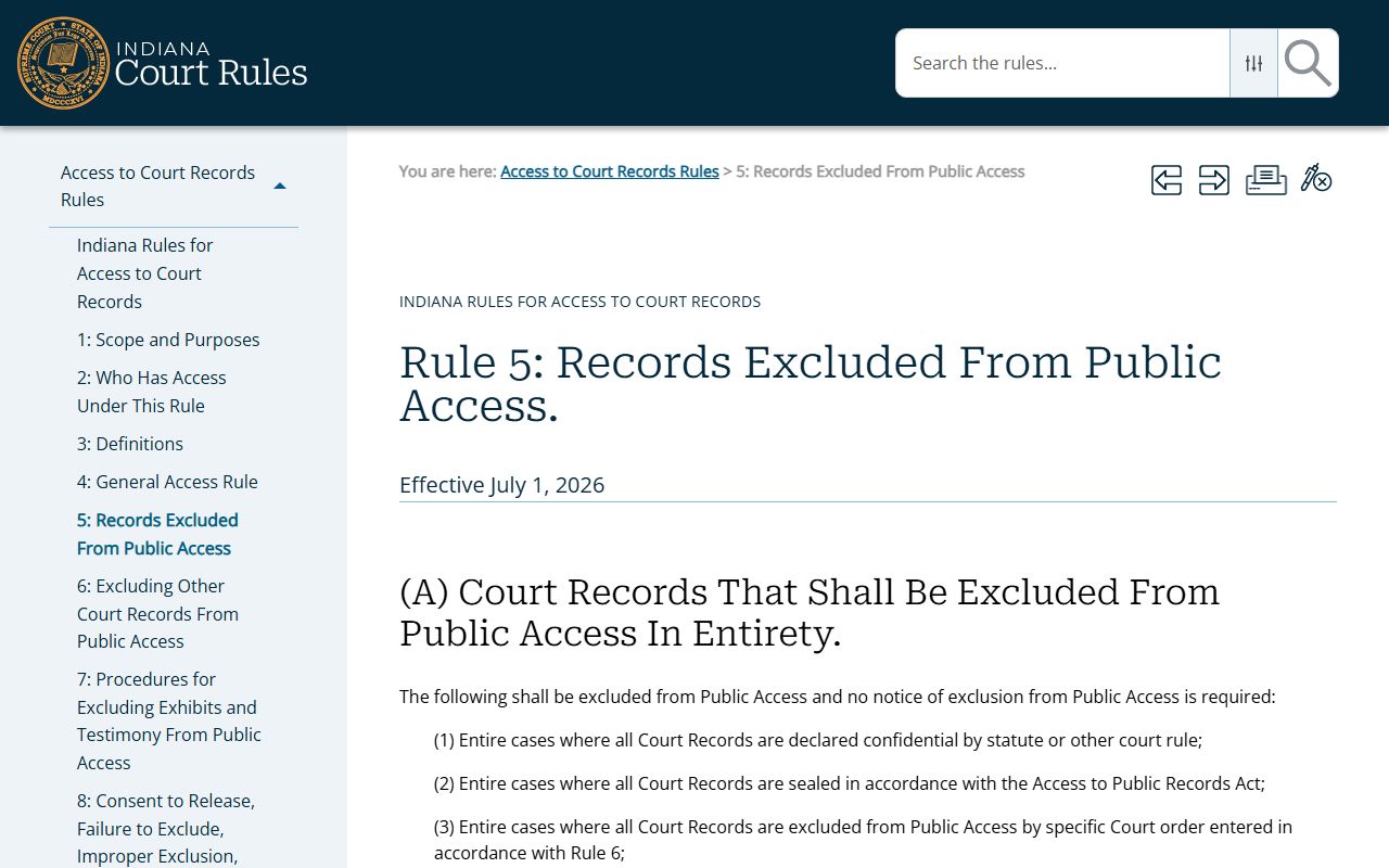 DeKalb County court records restricted access rule