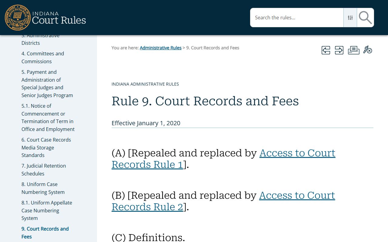 DeKalb County court records Administrative Rule 9