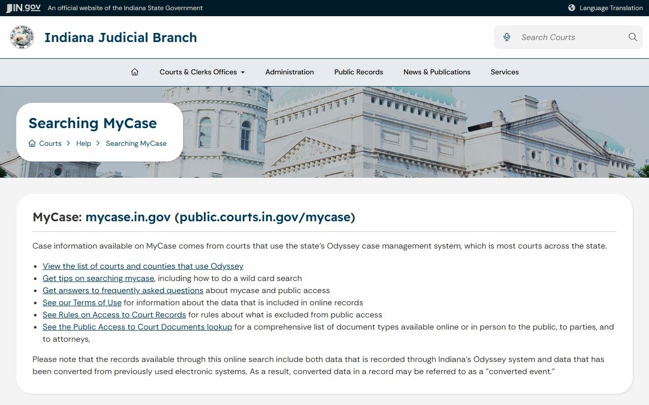 DeKalb County court records MyCase help page