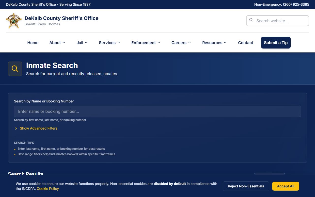 DeKalb County inmate records official sheriff inmate search page